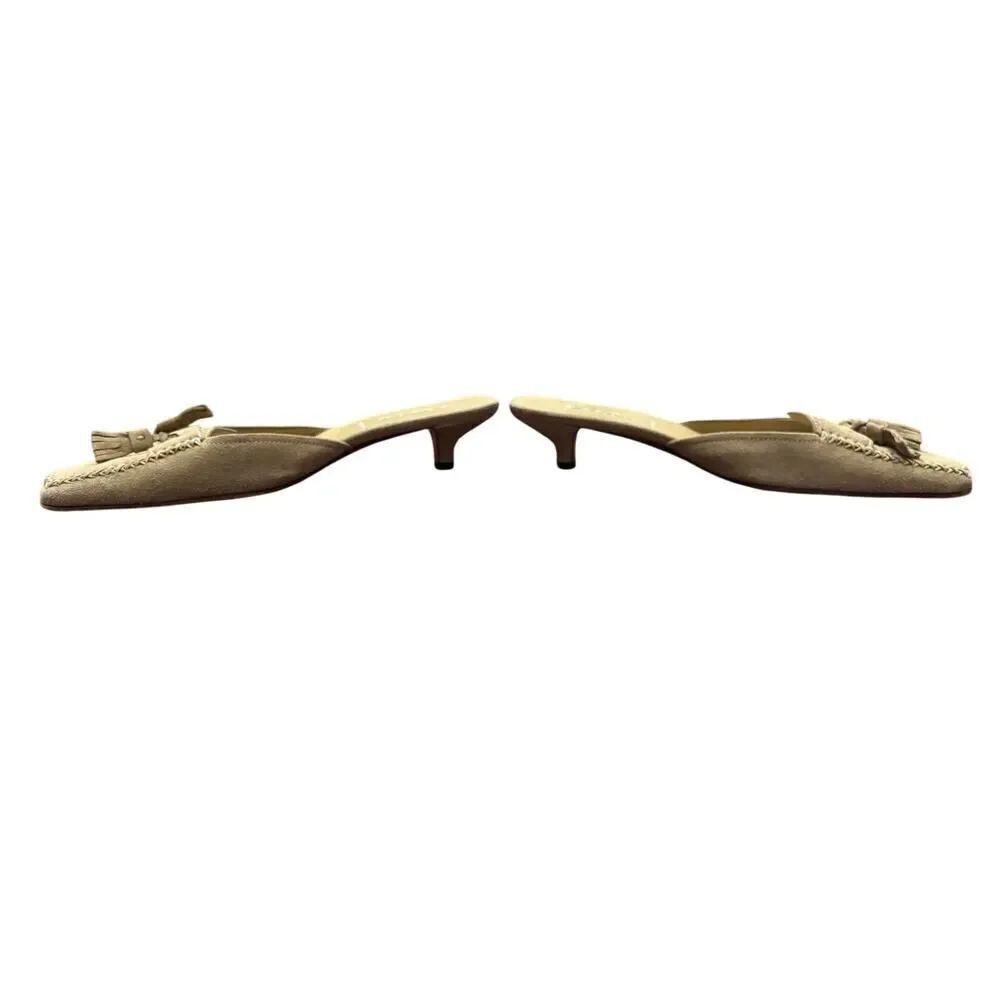 Prada beige suede tassel mules, women’s EURO size 37, US size 7 - Picture 7 of 9